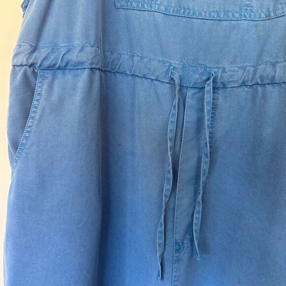 AKS Amy K Su Women’s Blue Tencel Drawcord Waist Sleeveless Jumpsuit - Picture 6 of 12